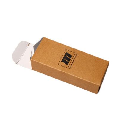 China Recyclable High Quality Recycled Logo Printed Foldable UV Printing Rectangular Rigid Cardboard Package Kraft Paper Box for sale