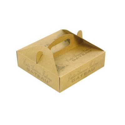 China Large Recyclable Gable Box With Logo Printing Recyclable Kraft Paper Cardboard UV Printing Paper Packaging Box for sale