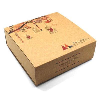 China Recyclable High Quality Gift Paper Box Packaging Brown Handmade Color Gift Box for sale