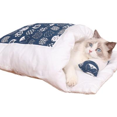 China Japanese Style Breathable Cat Nest Cat Sleeping Bag Closed Can Be Disassembled And Washed For Four Seasons for sale