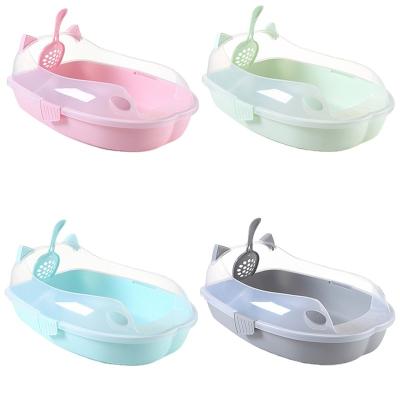 China Popular Anti-Splash Partially Enclosed Trash Can With Raised Rim, Cat Toilet, Cat Supplies Send This Trash Shovel for sale