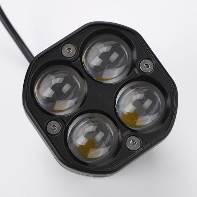 China Double Row Yellow And White Amber White 4x4 Auto Light Led Commercial Offroad 3 Inch Side Drive Fog Light Lugs Bar Lesar Lamp Led Work Light For Car for sale