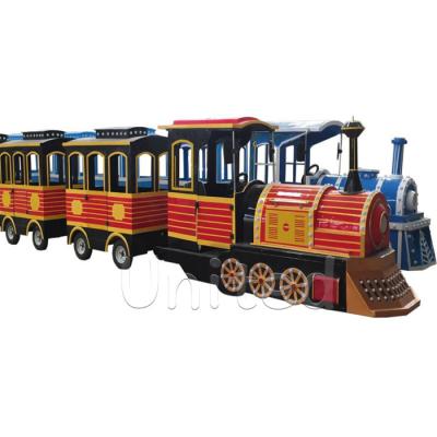 China The wooden dinousario Tematico parque tren sin rieles than the paseo el parque llamatica de tren the paseo clasico correo en parque for sale