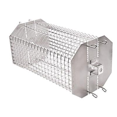 China Hot Sale New Product Kitchen Tableware Dustproof BBQ Tools Stainless Steel Barbecue Wire Mesh BBQ Basket for sale