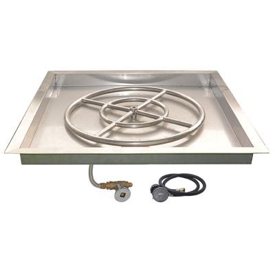 China Stored Gas Fire Pit Burner And Pan Kit for sale