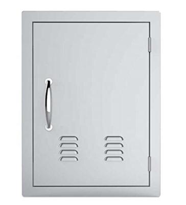 China Easily Cleaned Exterior Vertical Kitchen Stainless Steel Door With Vents for sale