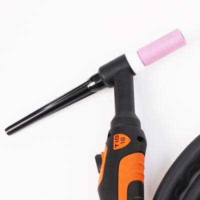 China TIG18 Curve Argon TIG Welding Torch Accessories Water Cooled Head With Flexible Handle With Valve 0.5-4.0mm for sale