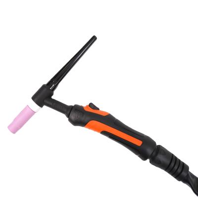 China TIG-17 Curve TIG Welding Torch Accessories Air-Cooled Argon Head With Flexible Handle With Valve 0.5-2.4mm for sale