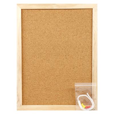 China For kids/school students/factory hot sale desk wood frame corkboard with push pin for school and office wooden cork board for sale