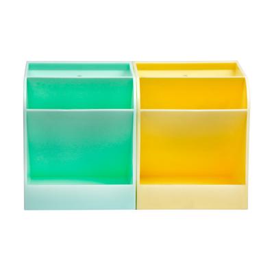 China 2022 Modes Multifunctional Plastic Storage for Desk, Pastel Color Stationery Pen Holder, Desk Organizer for sale