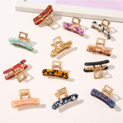 China Fashion claw hair clip hair clips 2021 new arrival vintage acetate hair claw clip for sale