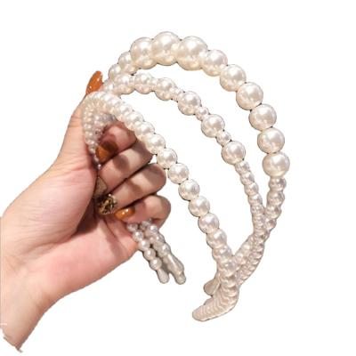 China Fashionable INS Hair Accessories High Quality Fashion Hair Circle Pearl Headband for sale