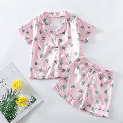 China New Fashion Polyester/Cotton Boys And Girls Summer Sleepwear Suit Boutique Baby Boy Girls Printed 2 Pcs Leisure Wear for sale