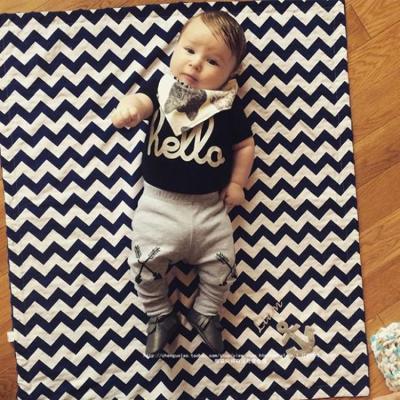 China 100% Cotton Newborn Baby Boy Printed Baby Short Sleeve T-Shirt And Pants 2 Piece Clothing Sets For Baby for sale