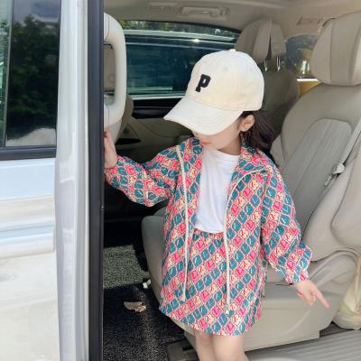 China 2022 New Toddler Girls 2Pcs Casual Clothing Set Long Sleeve Letter Printed Jacket Coat+Skirt Outfits For Girls for sale