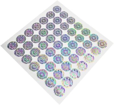 China Custom Authentic Genuine Genuine Silver Seal Seal Tape Holographic Hologram Stickers for sale