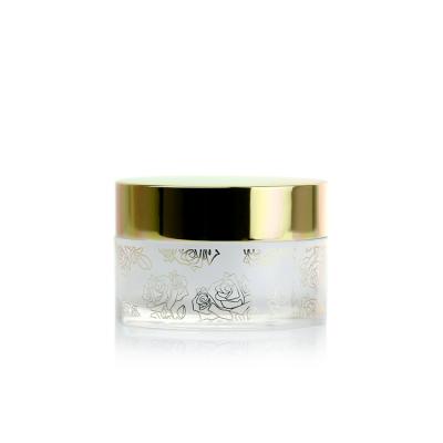 China Skin Care Plastic Round Body Cream Cosmetic Containers WO-D 30ml With Aluminum Cap for sale