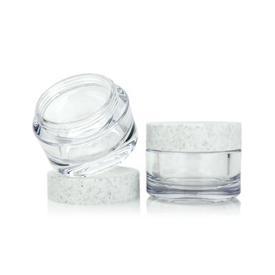 China Eye Cream Round WHB 2 Ounce Luxury Cream Jar PETG Clear Plastic Jar for sale