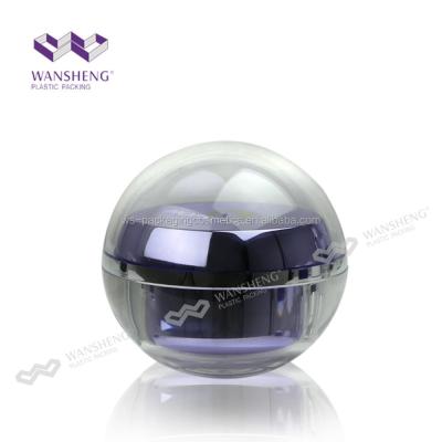 China Skin Care Creams Color Jar Ball 5Gram UV Metallic Acrylic Cosmetic Jar for sale