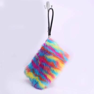 China High Quality Winter Fashion Coin Purse Designer Small Kids Girls Girls Faux Fur Bags Women Purses and Handbags for sale