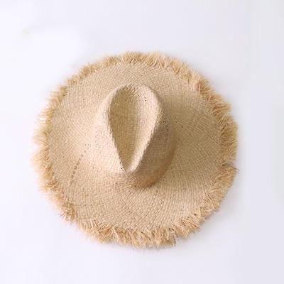 China Picture Fashion Wool Felt Faux Fedora 2 Different Tone Color Brim Women Felt Hat Hats With Beads for sale