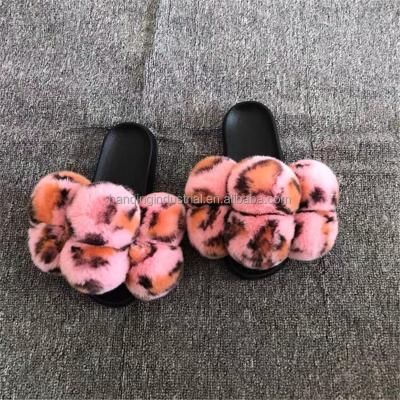 China Fuzzy Women House Furry Bedroom Indoor Slippers Plush Fur Slippers Factory Made Anti-Slippery Sandals For Kids Comfortable Shoes for sale