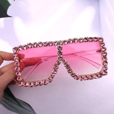 China Fashion sunglasses wholesale newest fashion candy luxury rhinestone diamond crystal designer bling sun glasses cycling women 2021 sunglasses for sale