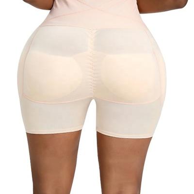 China New Antibacterial High Waist Abdomen Hip Lifter Pants Fake Butt Side Breasted Butt Hip Body Sculpting Women's Boxer Pants for sale