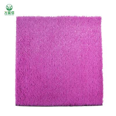 China Eco-friendly Pink Artificial Grass PP/PE UV-Resistance Outdoor Grass Landscaping Leisure Artificial Grass for sale