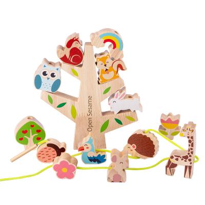 China Forest Balance Wooden Educational Toys Animal Trees Accurate Map Directing Manual Brain Early Education Toys Xc-0072 for sale