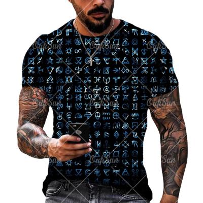 China Luxury Anti-wrinkle 3D Digital T-shirt Printing Men's Street Trend Short Sleeve Loose Designer T-shirt for sale