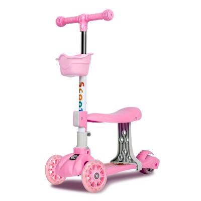 China Child 3 Wheel Kids Scooter Toys Foot Pedal Scooter Height Adjustable Children 3wheel Scooter for sale