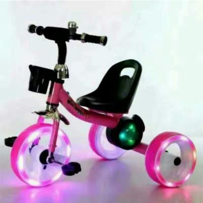 China With music and flashing light on the wheels factory direct sale wholesale cheap style baby tricycle new for sale