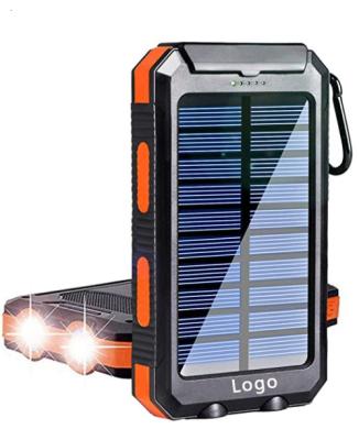 China Outdoor waterproof solar panel charging power bank 50000 mah 30000mah 20000mah branded solar charger powerbank for sale