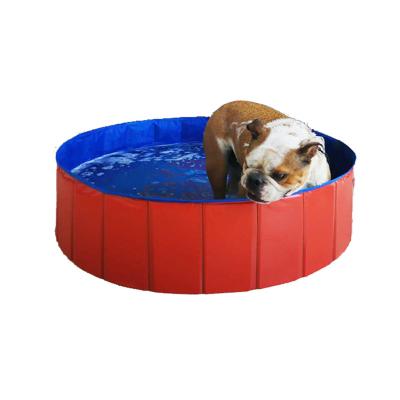 China Sustainable Portable 160 cm Pet Swimming Pool for Large Dogs Foldable Dog Bathing Tub Bathtub for sale