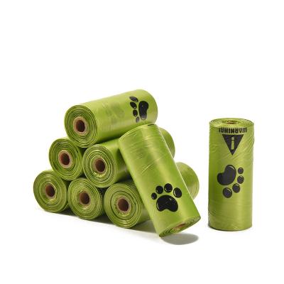 China Stocked EPI Disposable Biodegradable Compostable Plastic Trash Garbage Pet Dog Waste Poo Poop Bag for sale