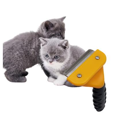 China Sustainable Pet Grooming Tools Comb Hair Deshedding Brush Tool Cat Hair Removal Cleaning Remover for sale