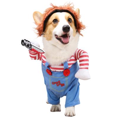 China Stocked Custom Cute Pet Cat Dog Clothes Funny Christmas and Halloween Dog Costume for Dogs and Cats for sale