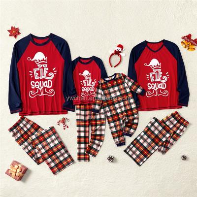 China 2021 New QUICK DRY Christmas Family Kids 2 Piece Set Printed Long Sleeve Breathable Cotton Pajamas for sale