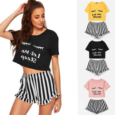 China QUICK DRY 2020 Newcomer Letter Print Let Me Sleep Sleepwear Cotton for sale