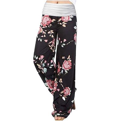 China Special Wholesale High Quality Breathable Summer Ladies Cotton High-Waist Wide-Leg Pants for sale