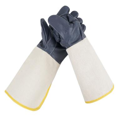 China Wholesale High Quality Work Welding Long Cuff Whip Work Gloves Leather Welding Gloves For Welder for sale