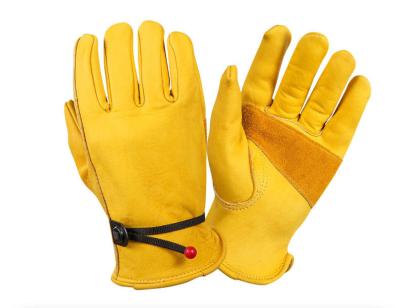 China Wholesale High Quality Full Finger Cowhide Leather Welding Glove Work Glove Leather Working Glove For Worker for sale