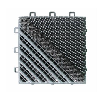 China Corrosion Resistant Three In One EVA Rubber Brush Insert Modular Entrance Mat for sale