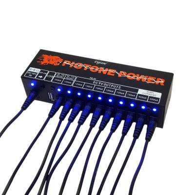 China GUITAR Pigtone PD-02 Guitar Pedal Power Supply 10 Way Isolated Accessories Electric Guitar Effect Output Power Supply With USB for sale