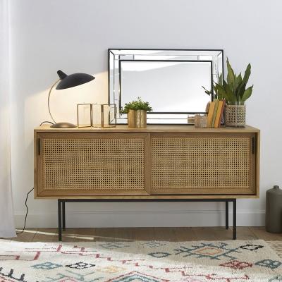 China (Other)Wholesale High Quality Modern Adjustable Rattan Furniture Console Table Rattan Shelf Rattan Cabinet for sale