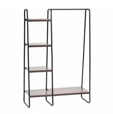 China KD Metal Bathroom Living Room Wooden Home Frames Heavy Duty 5-Layer Bookshelf Rack Shelf Storage Display Book Wall Corner for sale