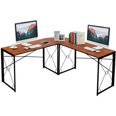 China Other New Design 3 Leg L-Shape Desktop Home Office Computer PC Laptop Corner Table Universal Gaming Workstation With Steel Frame for sale