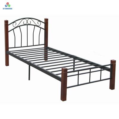 China Wholesale Adjustable Home Furniture Post Steel Metal Solid Wooden Single Beds (Others) for sale