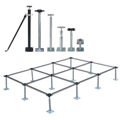 China Contemporary raised access flooring accessories in metal brackets and pedestal and adjustable stringers for sale